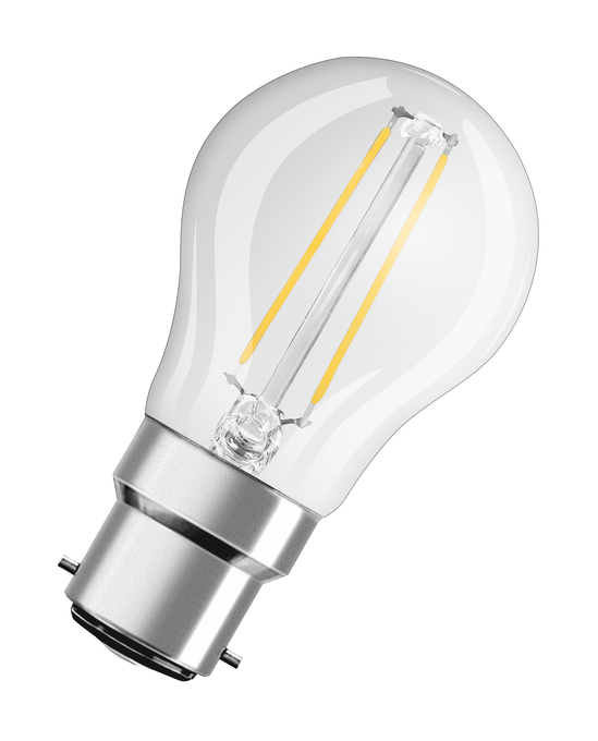 LED Star Classic P 25 Filament 2.5W 827 Clear B22d