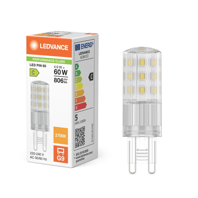 LED PIN 60 320° P 4.9W 827 Clear G9