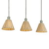 Decor Raffia Pendant Linear 3XE27 Green