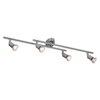LED Spot Cylinder 4xGU10 Brushed Nickel