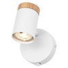 LED Spot Stamp 1xGU10 White and Wood
