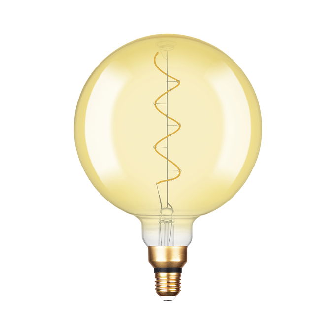 Vintage 1906 Big Globe 28 Filament DIM 4W 820 Gold E27