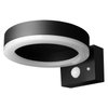 ENDURA Style Solar Wall Sensor Single Circle 6W Black