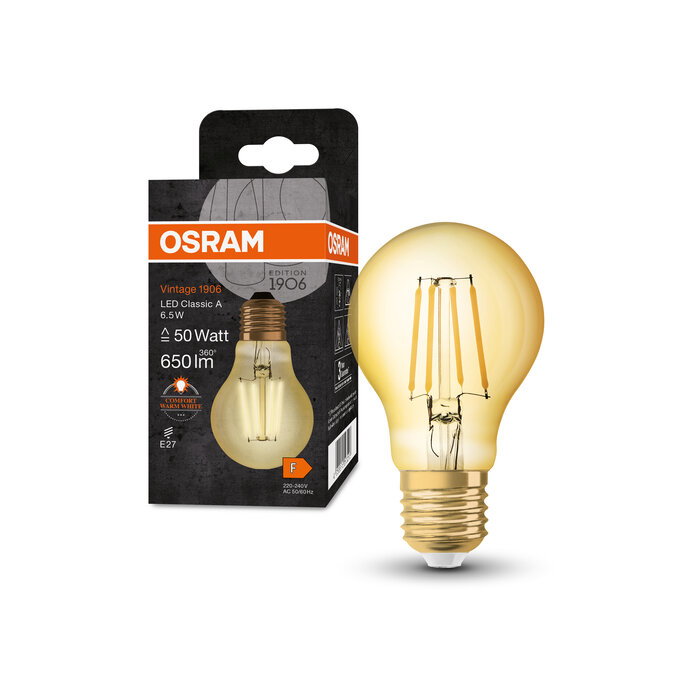 Vintage 1906 Classic A 50 Filament 6.5W 824 Gold E27
