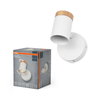 LED Spot Stamp 1xGU10 White and Wood