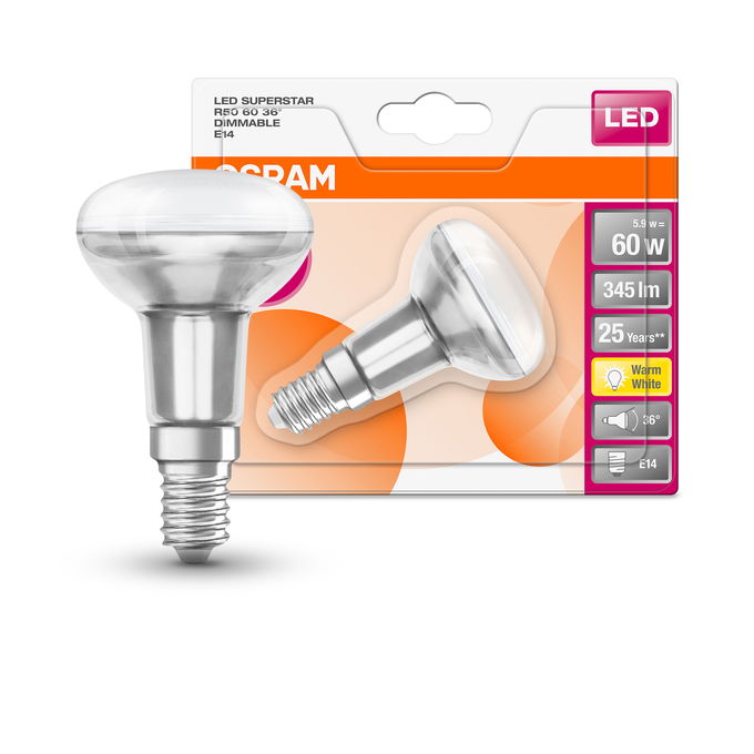 SST R50 60 36 ° 5.9 W/2700 K E14 DIM