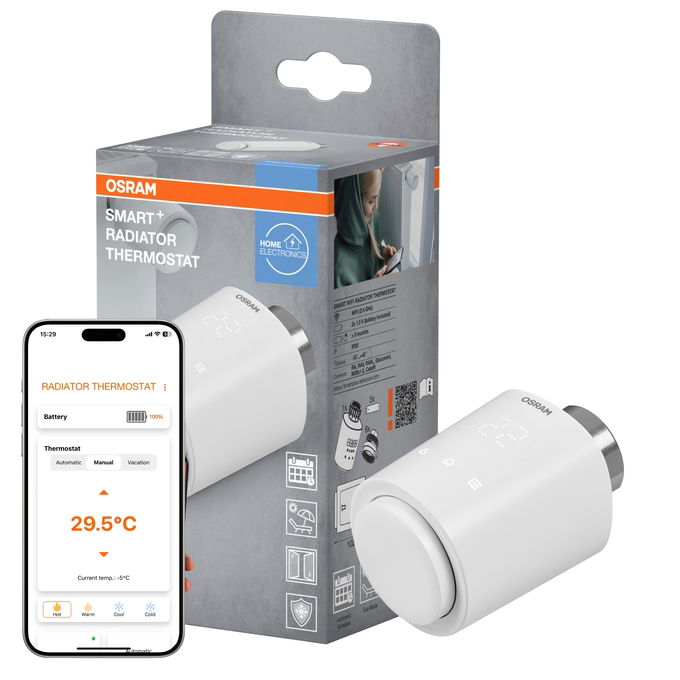 SMART+ WIFI Radiator Thermostat White Single Pack
