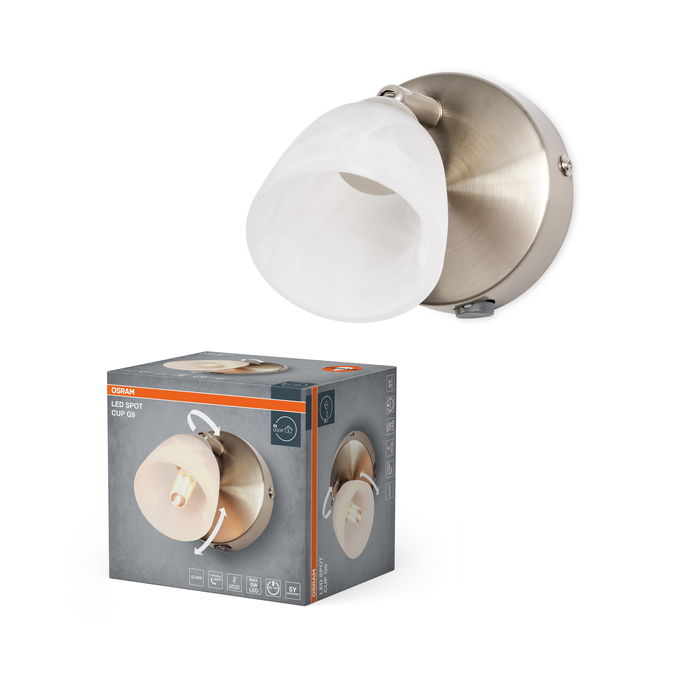 LED Spot Cup 1xG9 Brushed Nickel