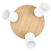 LED Spot Wood Line Plate 3xGU10 White and Wood Decor