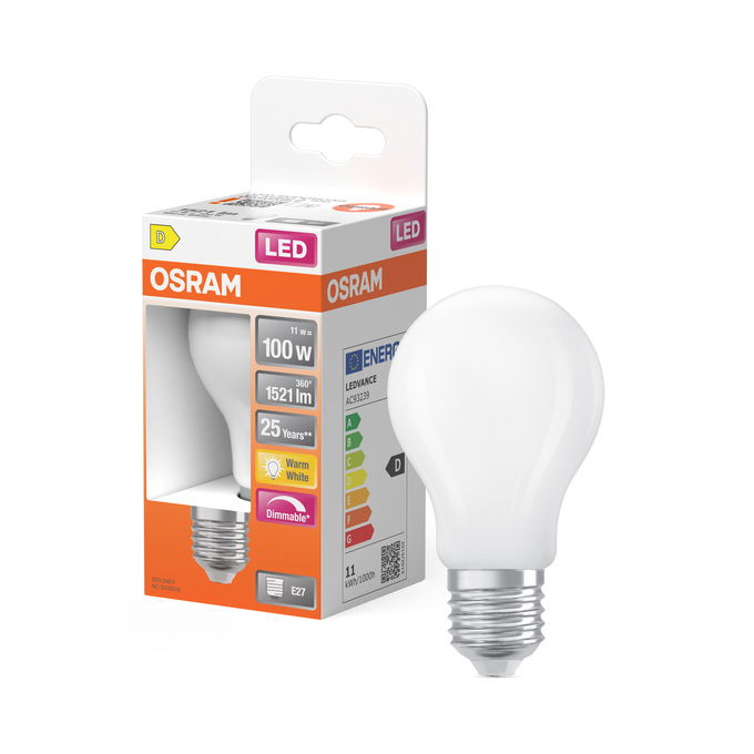 LED Superstar Classic A 100 Filament DIM 11W 827 Frosted E27