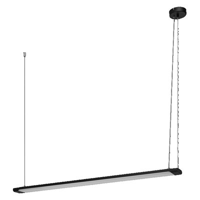 Office Line Slab 1.2m 40W 840 DIM Black