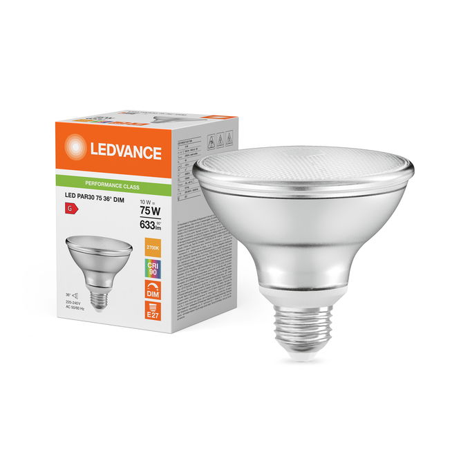LED PAR30 75 36° DIM P 10W 927 E27