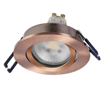 Spot Set Recess GU10 Dim Adjustable Click 6W 827 Red Brass