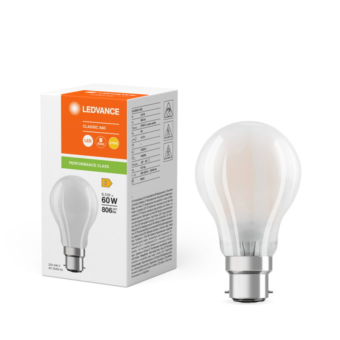 LED Classic A 60 Filament P 6.5W 827 Frosted B22d