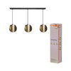 Decor Folded Globe Pendant Linear 3xE27 Gold