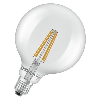 LED Classic Globe 125 100 Filament Energy efficiency class A 7.2W 827 Clear E27
