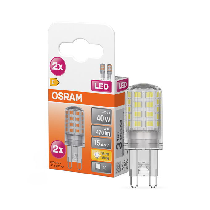 LED PIN 40 300° 4.2W 827 Clear G9