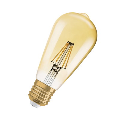 Vintage 1906 Edison 35 Filament 4W 824 Gold E27