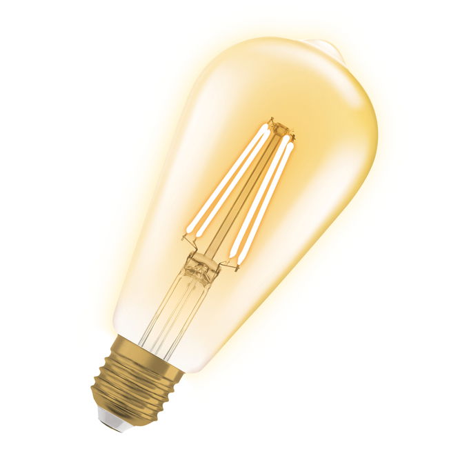Vintage 1906 Edison 55 Filament DIM 6.5W 824 Gold E27