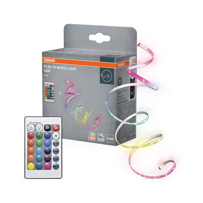 Flex Strip TV Mood Light RGB USB Remote Control