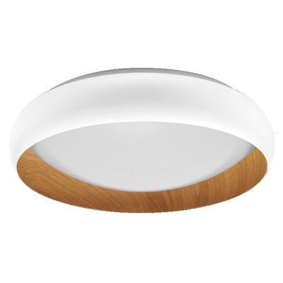 Orbis Livia 430MM 24W 830 Click DIM White and Wood Decor
