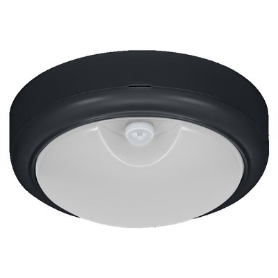 LED Bulkhead Motus Round 15W CCT Sensor Black