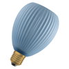 DECOR LED FLAT LAMP 3.5W 827 E27 Non-DIM IN COLOURED GLASS OVAL BLUE