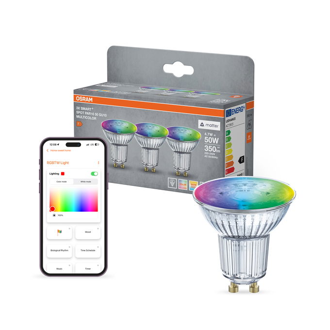 SMART+ MATTER Multicolor Spot PAR16 50 45° 4.7W GU10 Triple Pack