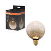 DECOR LED FLAT LAMP 3.5W 827 E27 Non-Dim  IN CRACKED GLASS ROUND BROWN