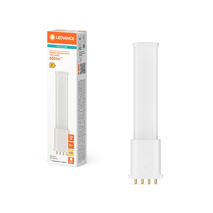DULUX LED S/E9 AC MAINS VALUE  4W 830 2G7