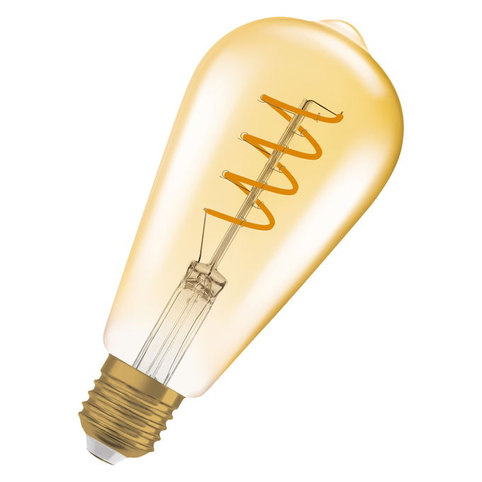 Vintage 1906 Edison 28 Filament 4W 820 Gold E27