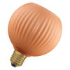 DECOR LED FLAT LAMP 3.5W 827 E27 Non-DIM IN COLOURED GLASS GLOBE ORANGE