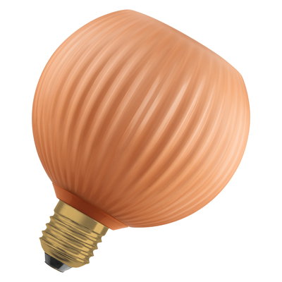 DECOR LED FLAT LAMP 3.5W 827 E27 Non-DIM IN COLOURED GLASS GLOBE ORANGE