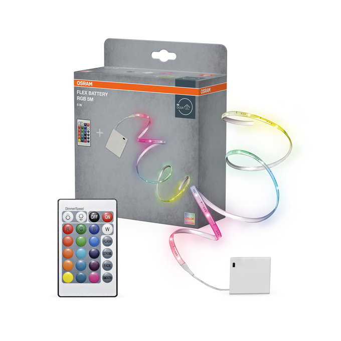 Flex Strip RGB Battery 5m Remote Control
