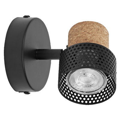 Decor Spot Cork GU10 Black 1x3.4W 927 DIM