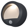 ENDURA Style USB Wall Step Round Sensor IP44 Dark Grey