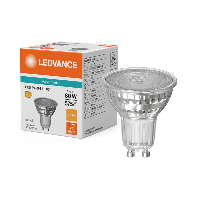 LED PAR16 80 60° V 6.1W 827 GU10