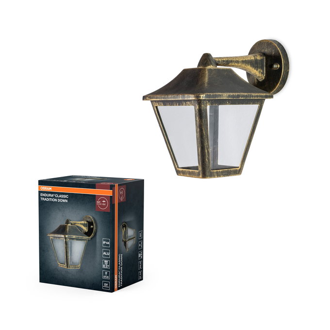 ENDURA Classic Tradition Down E27 Gold