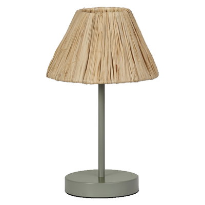 Decor Raffia Table E27 Green UK