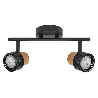 Decor Spot Cork GU10 Black 2x3.4W 927 DIM