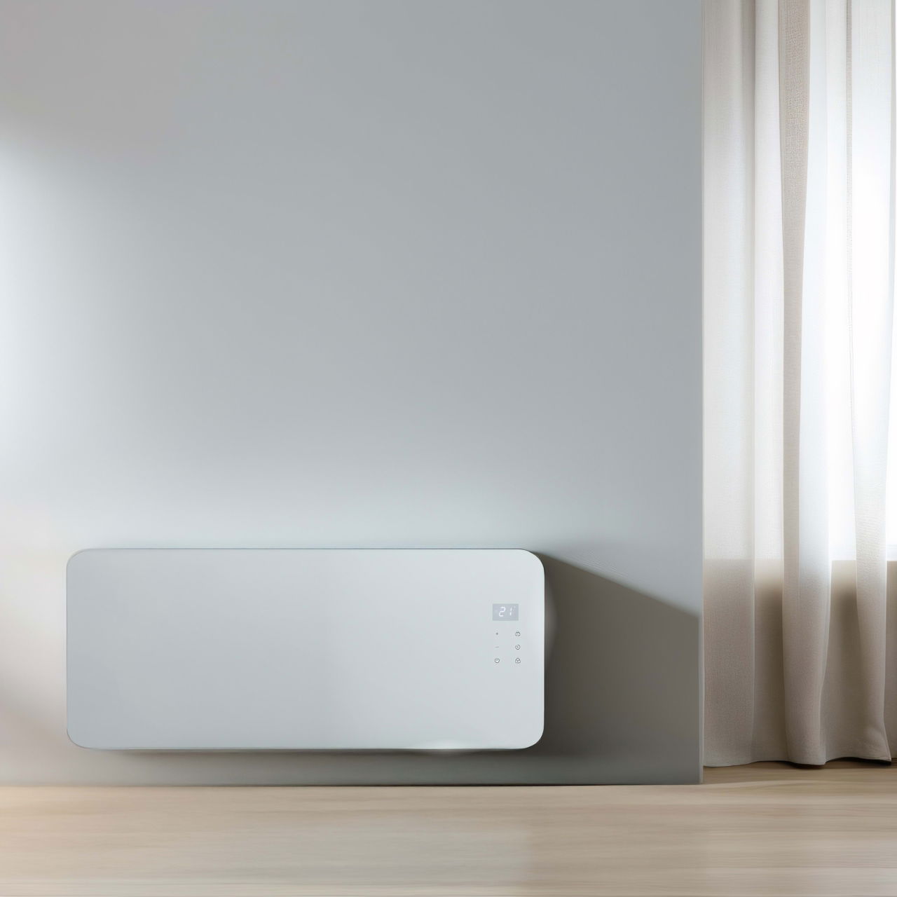 Auraline White Glass Panel Heater