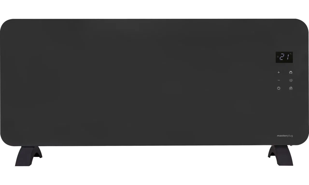 Auraline Black Glass Panel Heater