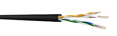 SUPERCAT 6 23 CAT 6 U/UTP PE SVART# 4X2X23 AWG