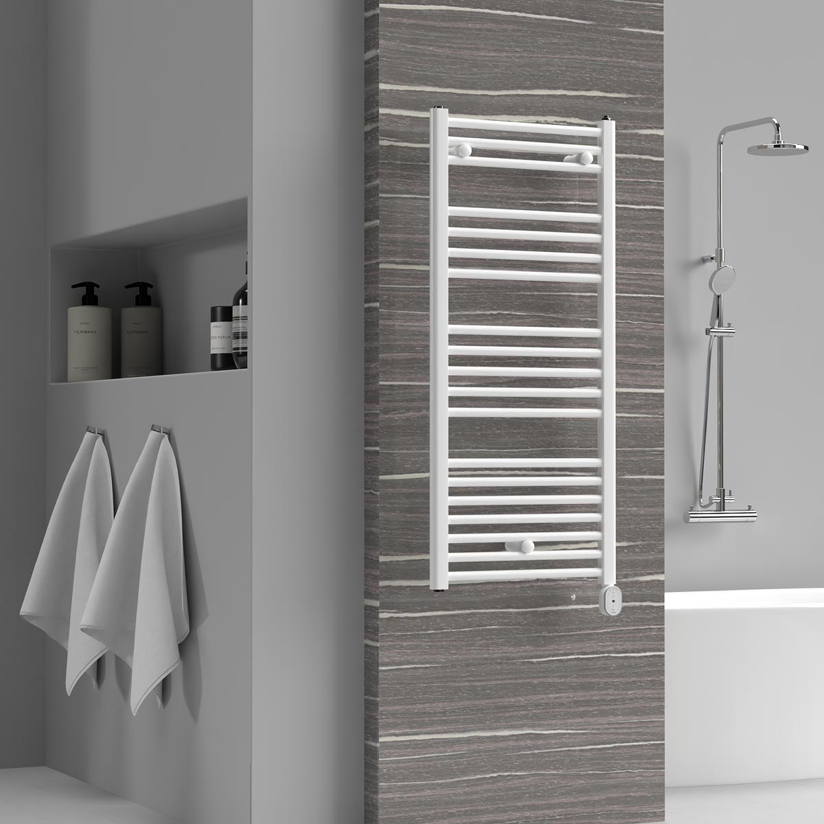 Elba Oval Digital Low Consumption Electric Towel Rail