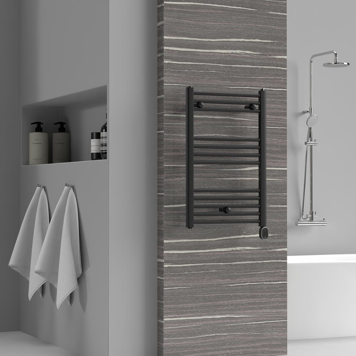 Elba Oval Digital Low Consumption Electric Towel Rail