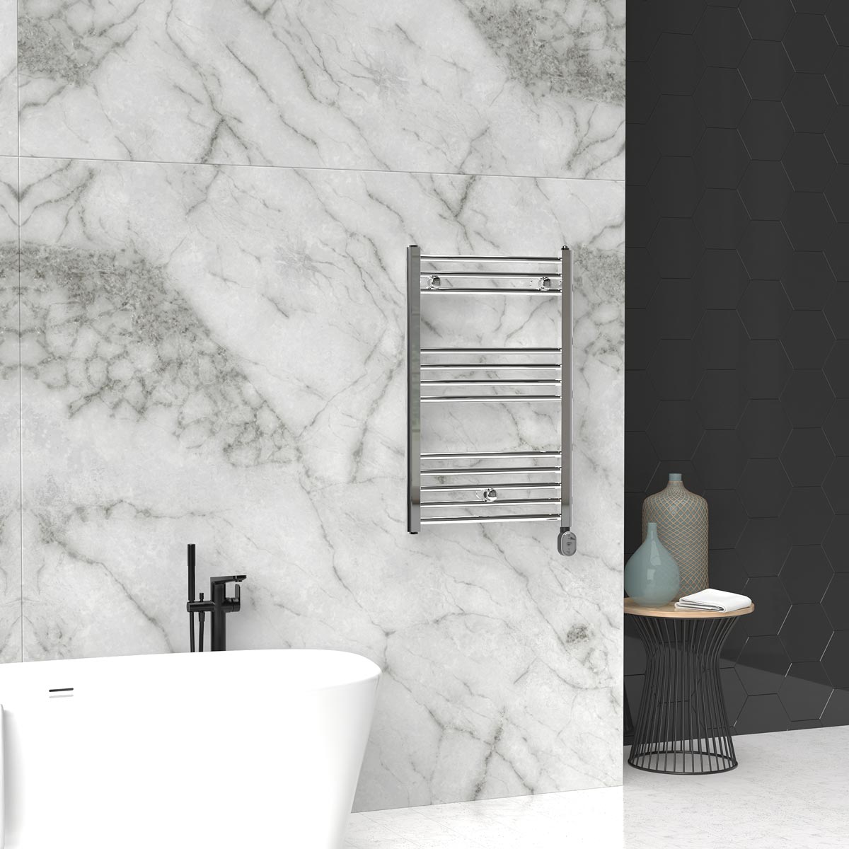 Elba Oval WiFi Low-Consumption Electric Towel Rail