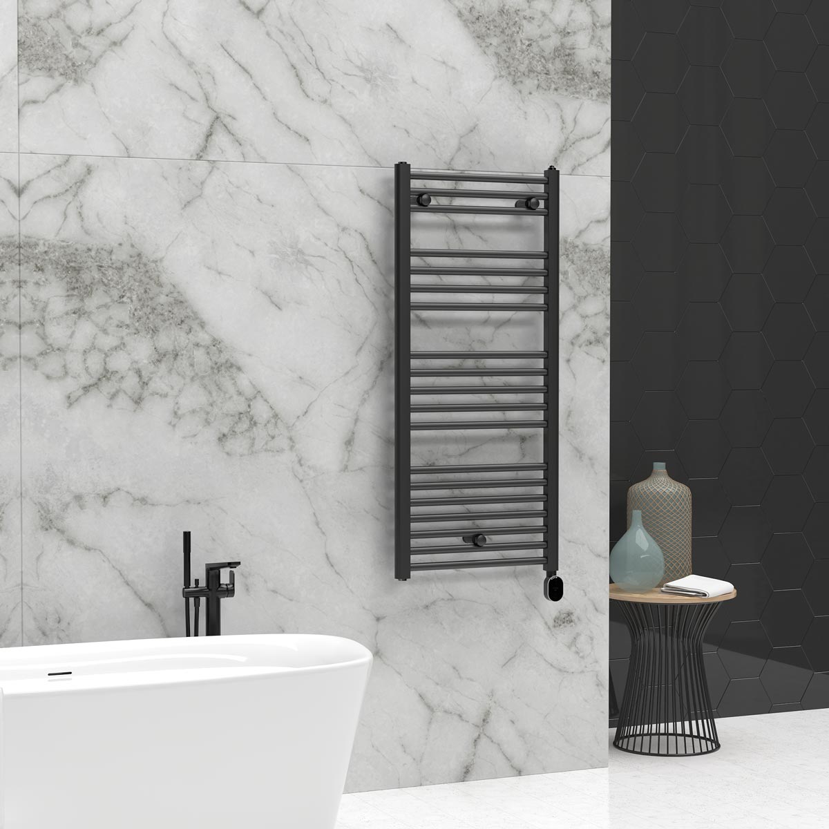 Elba Oval WiFi Low-Consumption Electric Towel Rail