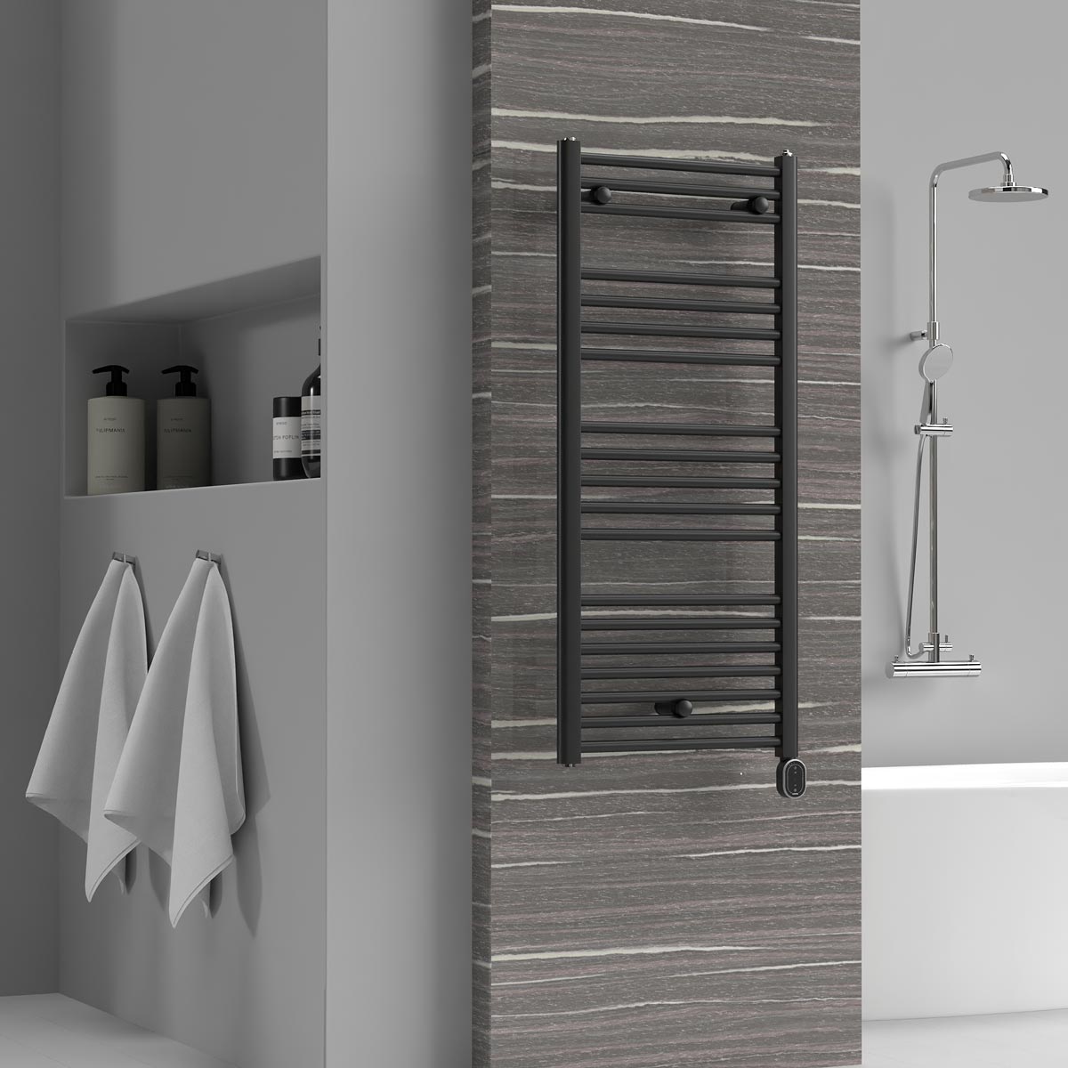 Elba Oval Digital Low Consumption Electric Towel Rail
