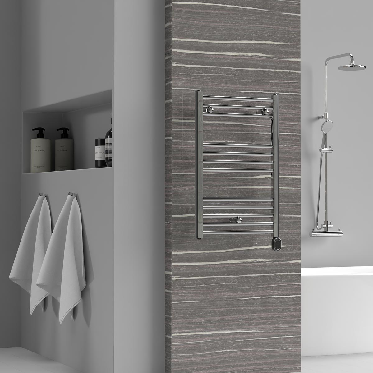 Elba Oval Digital Low Consumption Electric Towel Rail