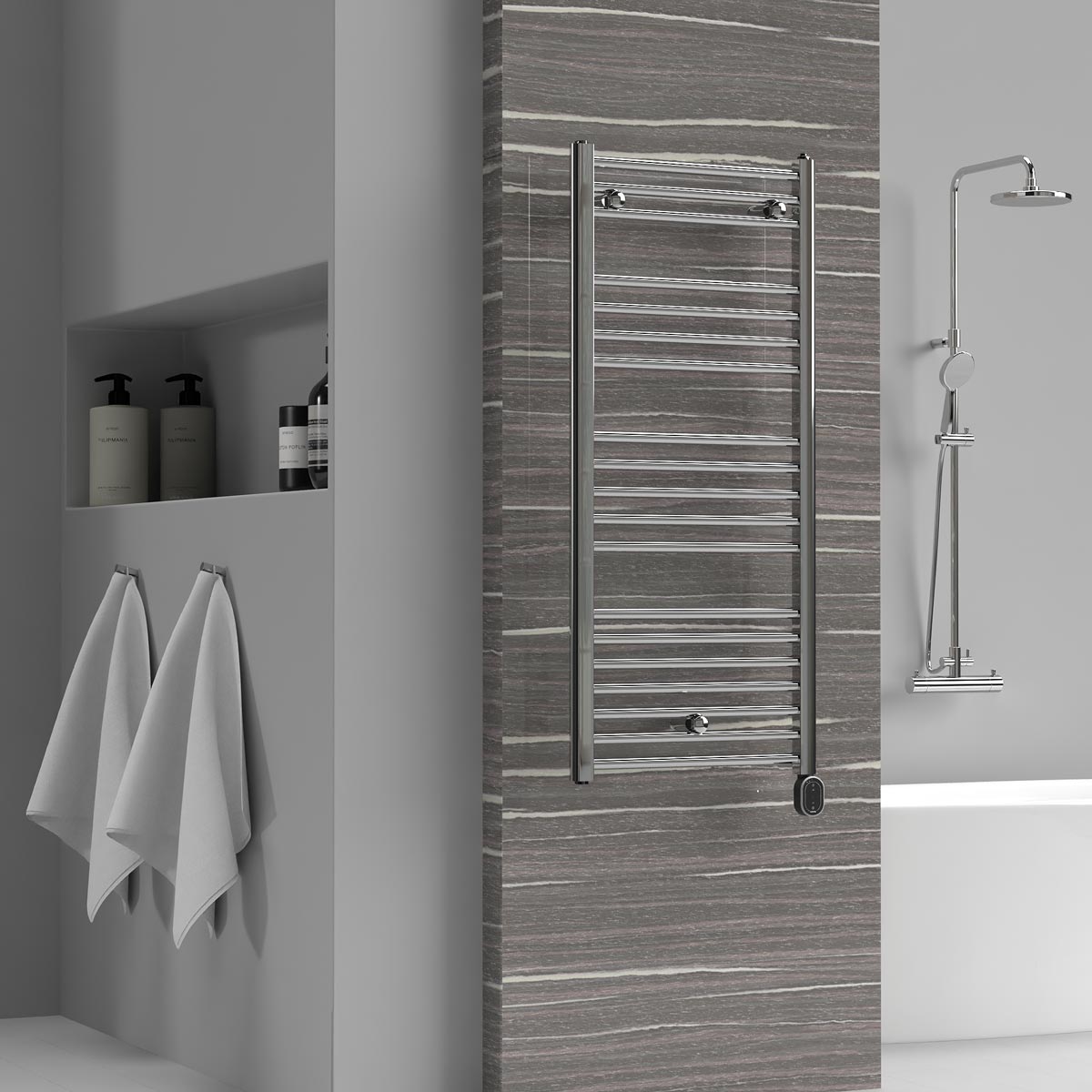 Elba Oval Digital Low Consumption Electric Towel Rail